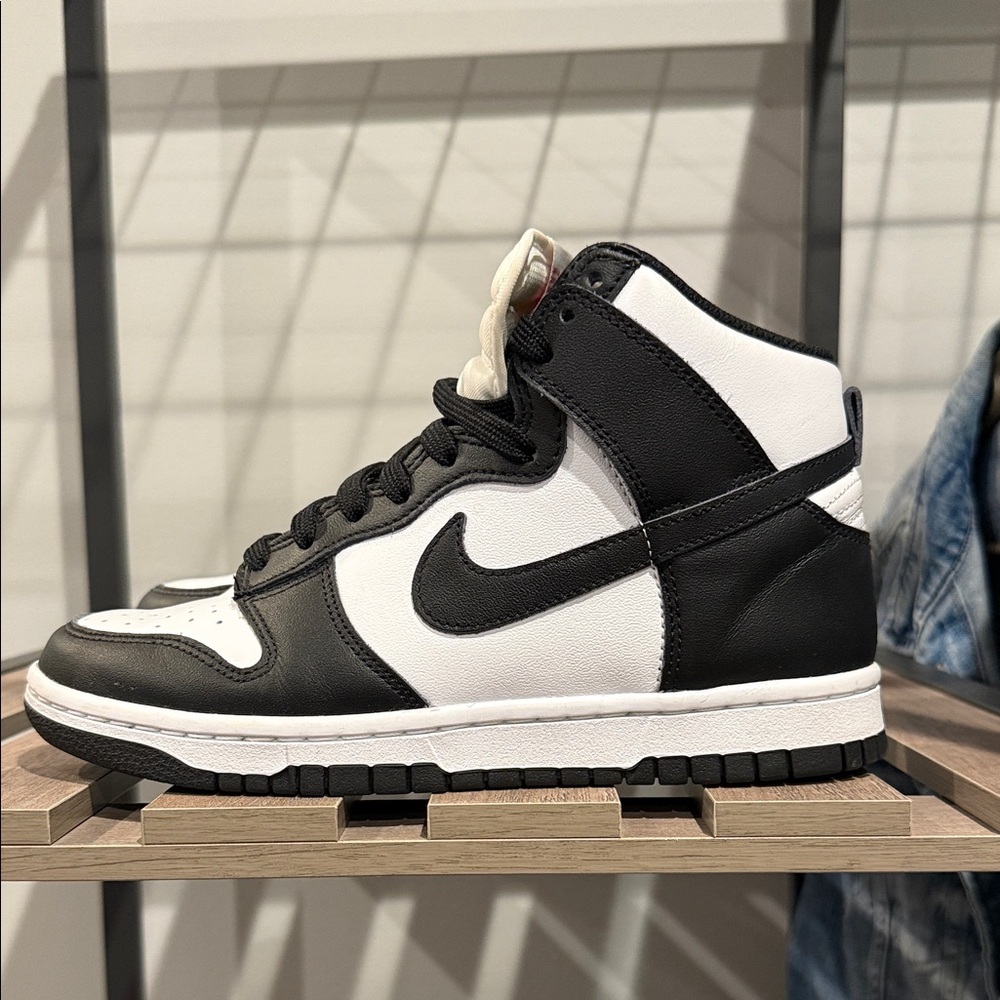 Nike Dunks Black and White High-Top Sneakers